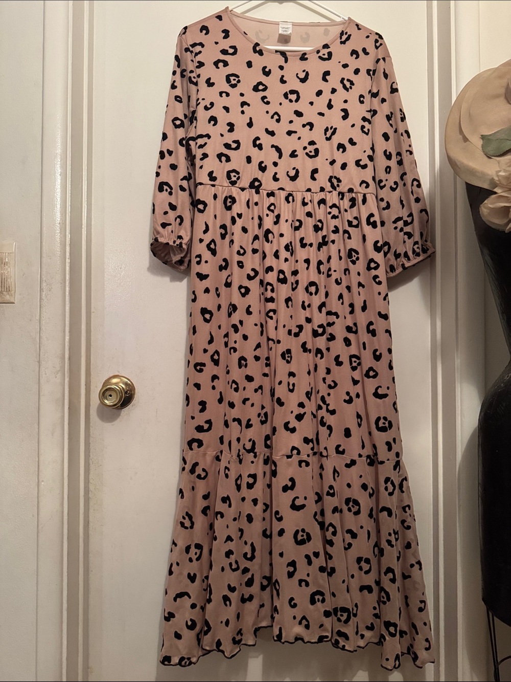 Women’s tan Leopard Print Long Dress